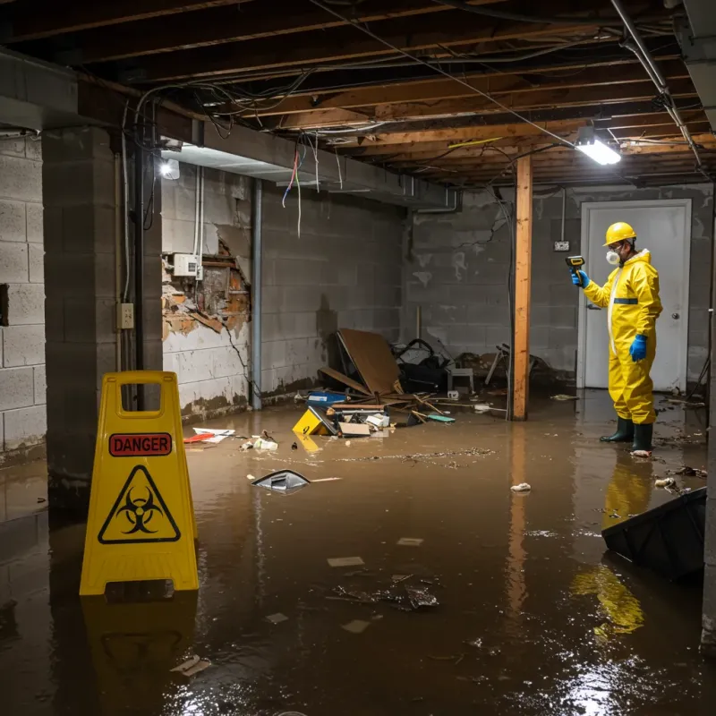 Flooded Basement Electrical Hazard in Schleicher County, TX Property