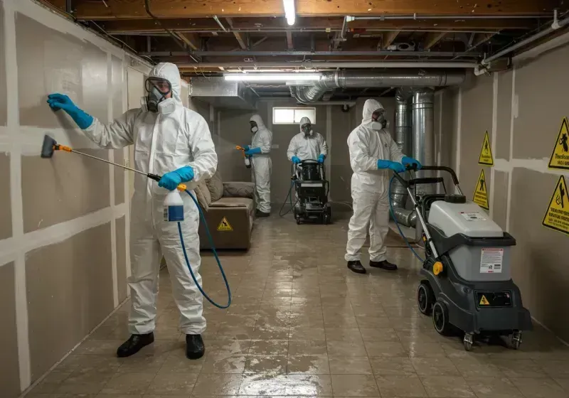 Basement Moisture Removal and Structural Drying process in Schleicher County, TX